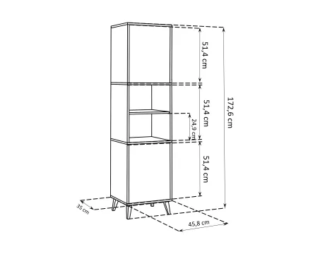 Fondi Vitrine Schrank mit Weinhalter - 2